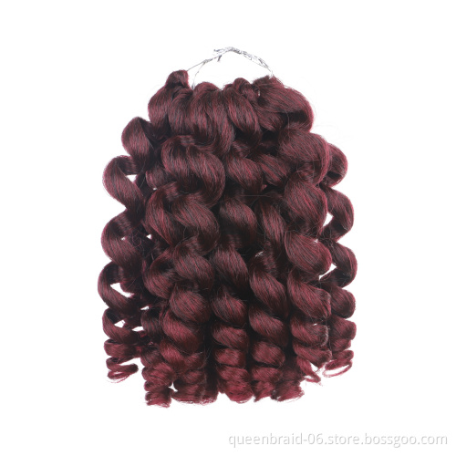 Synthetic Crochet Braiding Hair 20strands 8" Jamaican Bounce Crochet Hair Synthetic Crochet Hair Extension Ombre Jumpy Wand Curl